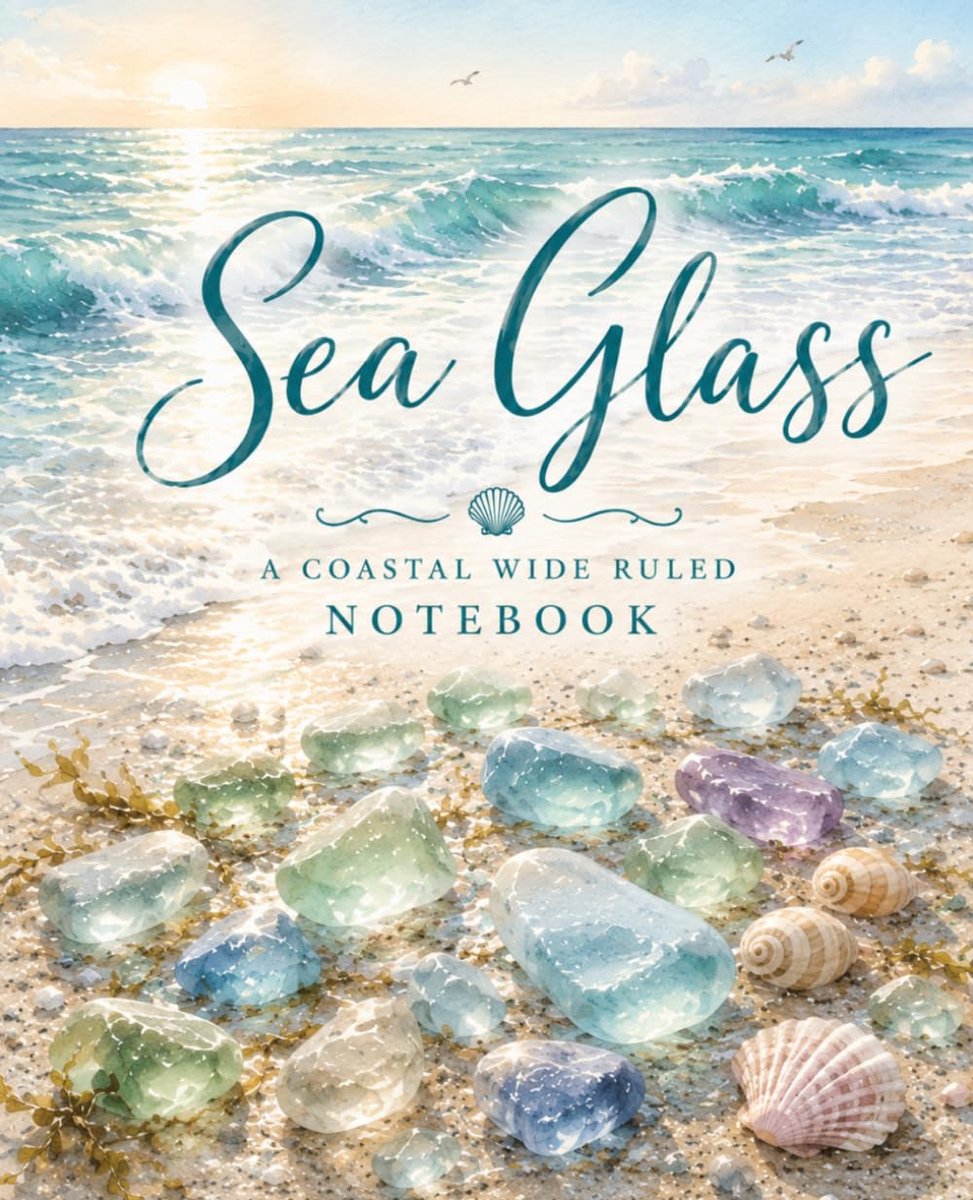 Sea Glass: A Coastal Wide Ruled Notebook - ShopVlot