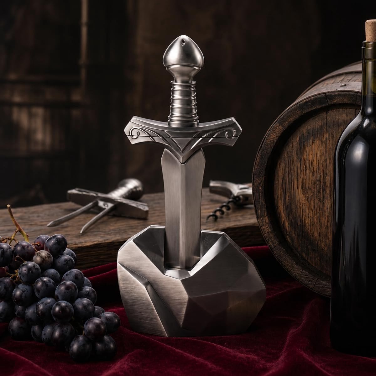 2-in-1 wijnopener voor oude en breekbare kurken, ideaal voor wijnliefhebbers en sommelier, met kruimelvrije kurkverwijdering en elegant design.