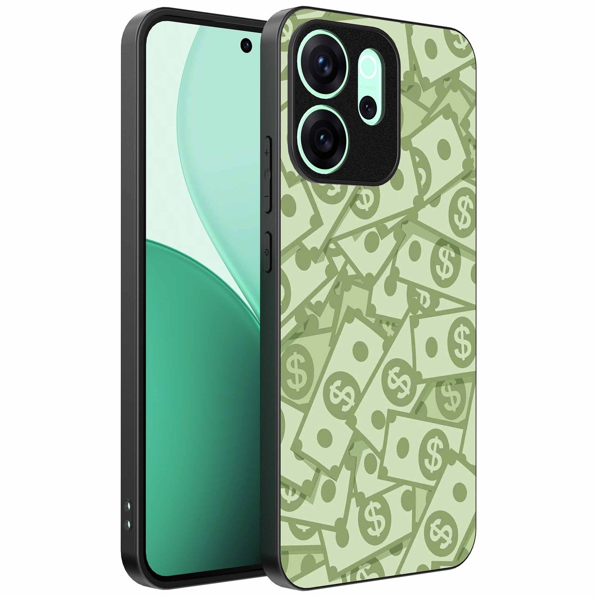 Geschikt voor Oppo Reno 15 Pro Telefoonhoesje met Geld Opdruk - TPU Backcover Case With Money Design - Smartphonica geschikt voor Oppo Reno 15 Pro