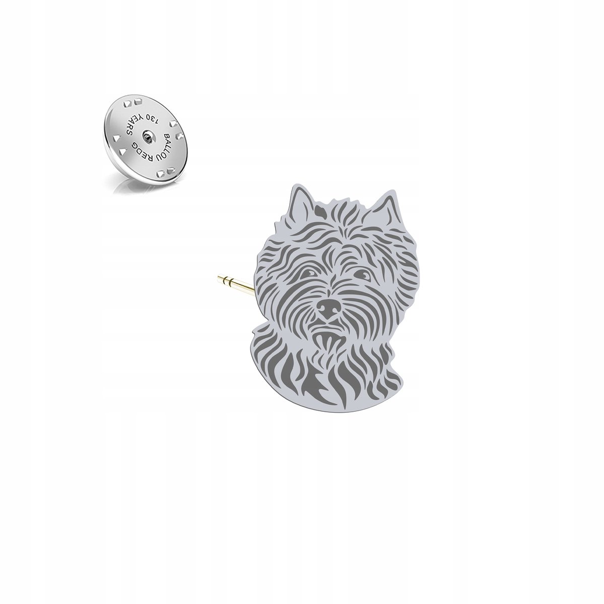 Cairn Terrier Zilveren Pin 925 Sieraden Cadeau met Gratis Gravure