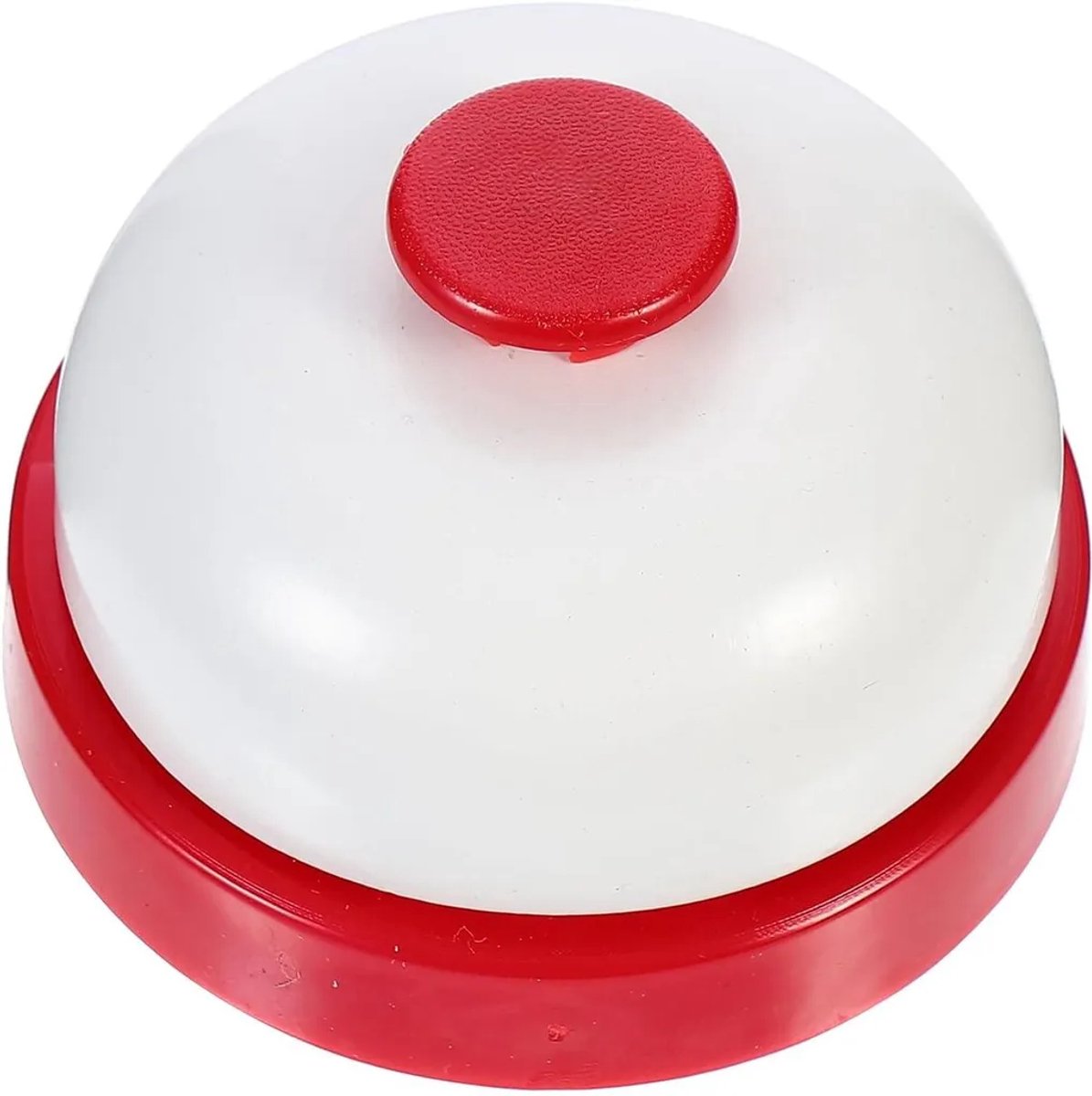Een rode handbel, een praktische tafelbel, Geschikt voor ontvangsthallen, hotels, keukens en bars, Geschikt voor een eenvoudig ontwerp.