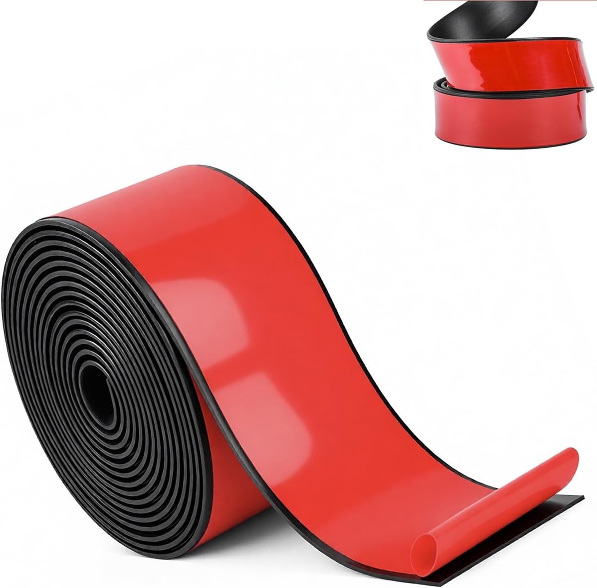 Zelfklevende Rubber Strips 50 mm x 3 mm x 3 m voor Seals, Vloerbedekking en Geluidsisolatie, Zwart Neopreen Profiel