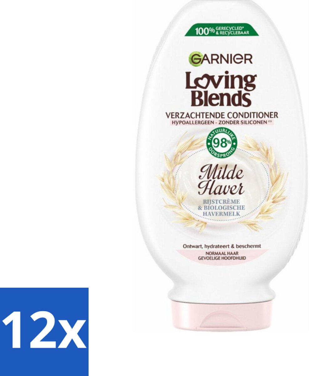 Garnier Loving Blends Milde Haver Conditioner 250 ml - Voordeelverpakking - 12 stuks