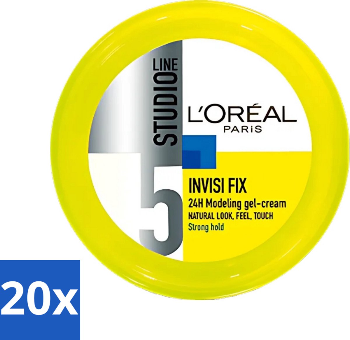 L'Oréal Paris - Gel - Studio Line - Invisi Fix - 24H Clean Modeling Gel Crème - 150 ml - Bulkverpakking - 20 stuks