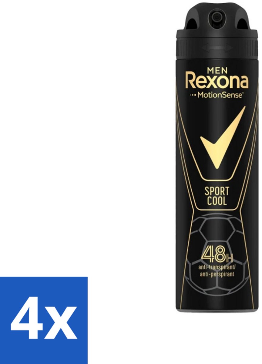 Rexona Men - Sport Cool - Deodorant Spray - Anti Transpirant - 150 ml - Voordeelverpakking - 4 stuks