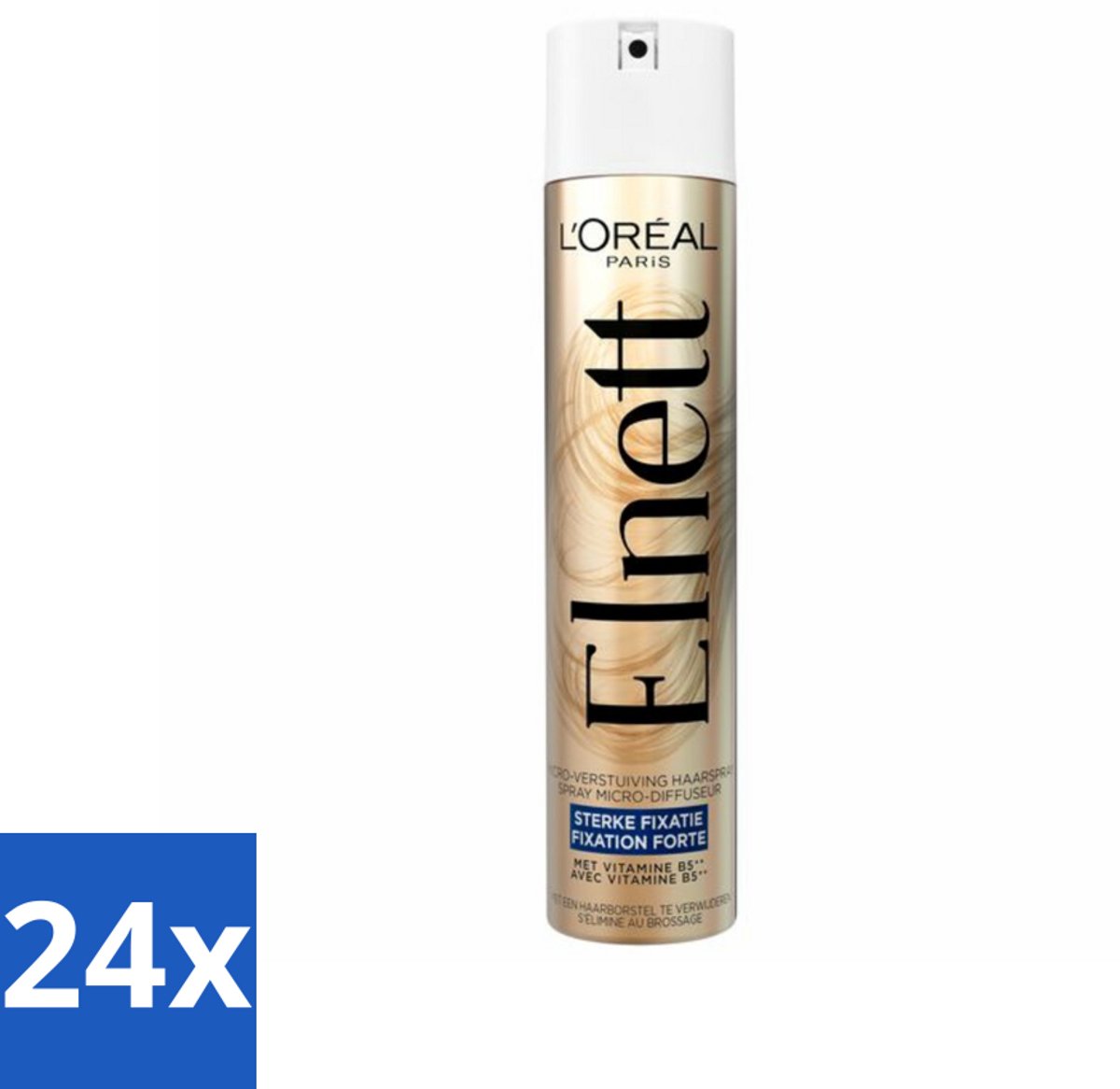24 x L'Oréal Elnett Satin Haarlak Sterke Fixatie 300 ml - Haarspray - Haarspray Fixatie - Satijnzacht Haar - Sterke Fixatie - Haarspray Voor Professionals