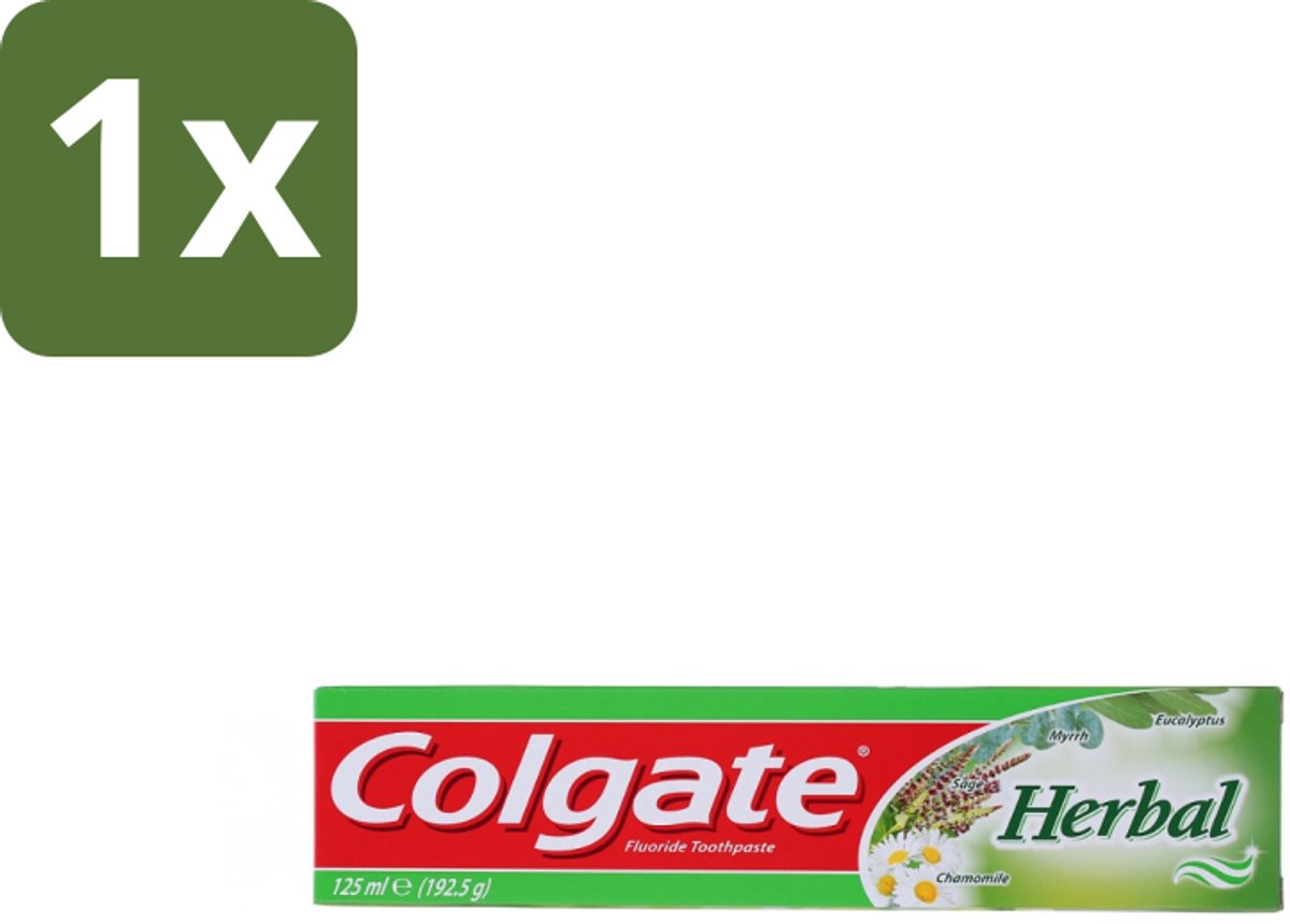 1 x Colgate - Herbal - Tandpasta - 125ml - Tandpasta - Kruiden - Gezond Gebit - Tandvlees - Tandplak