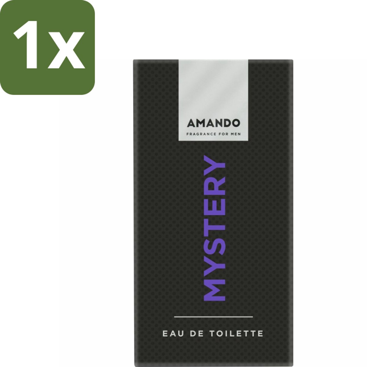 1 x Amando Mystery Eau de Toilette 50 ml - Amando Mystery Eau De Toilette - Mannelijke Geur - Mysterieuze Geur - Kruidige Geur - Vanille Geur