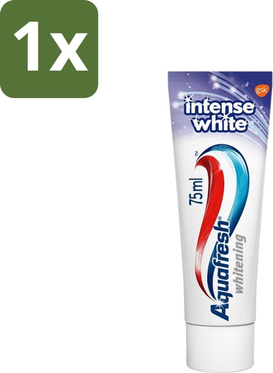 1 x Aquafresh Tandpasta Intense White 75 ml - Tandpasta - Witte Tanden - Tanden Reinigen - Vlekken Verwijderen - Gezond Tandvlees