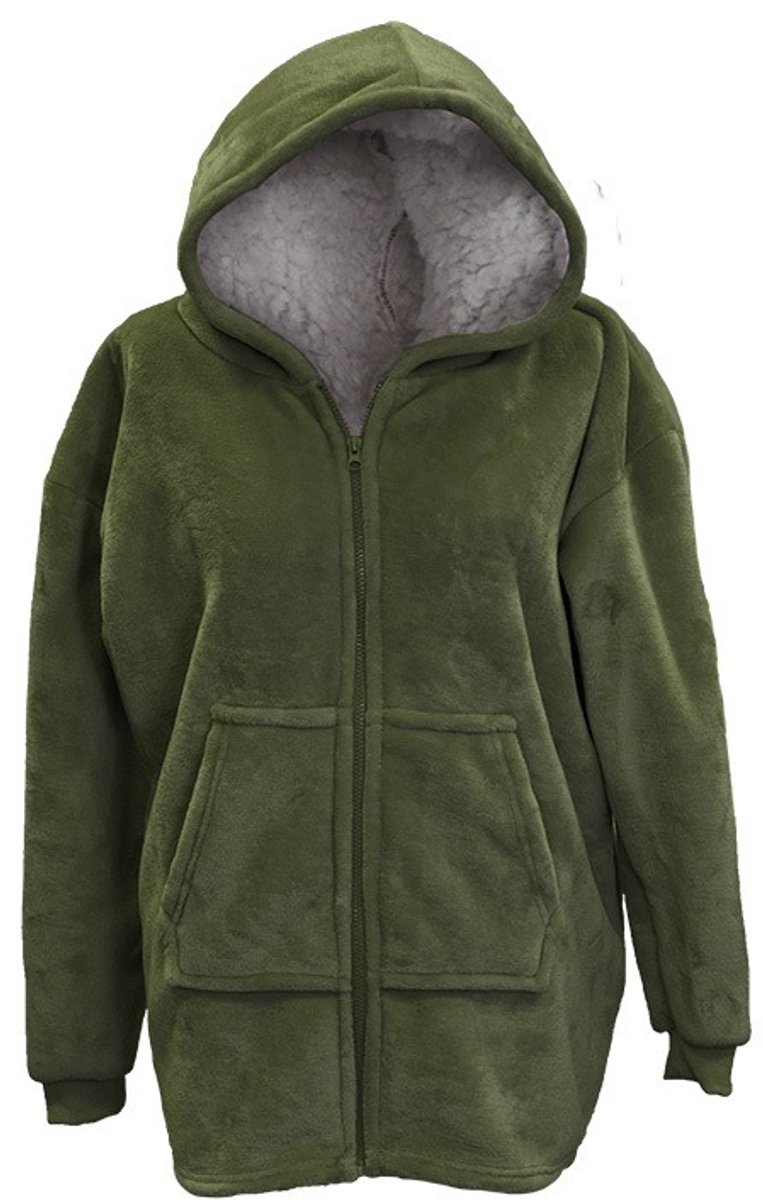 Unique Living Ruby - Fleecevest met capuchon - Wintergroen