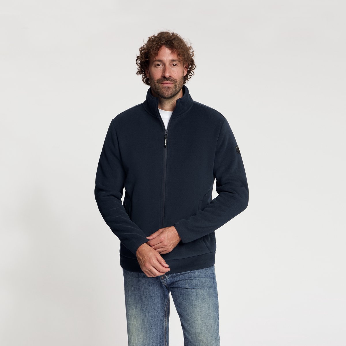 Travelin' Rolf Heren - Outdoorvest - Fleece - Navy