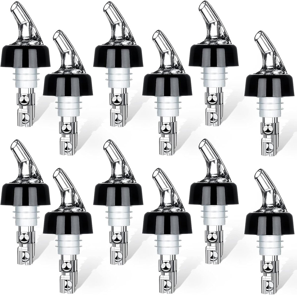 Automatische Maatschenker - 12 Stuks - Duurzaam Plastic - Voor Dranken, Wijn en Cocktails