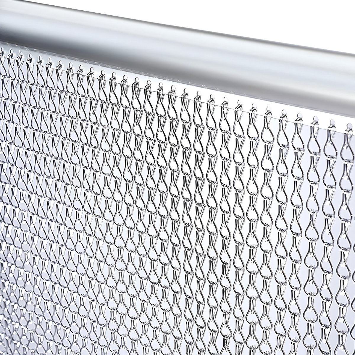 Ploutos® Vliegengordijn - Hordeur - Vliegengordijn Deur - Zilver - 200cm x 90cm x 2cm