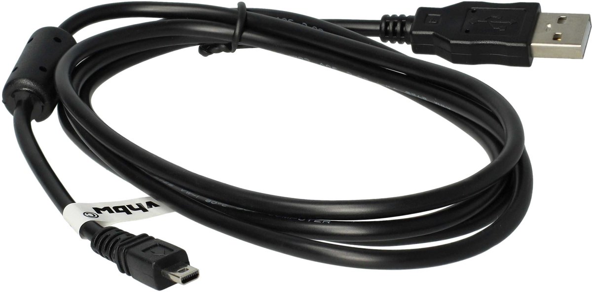 vhbw USB-kabel compatibel met Panasonic Lumix DMC-FP5, DMC-FP8, DMC-FP7, DMC-FP3, DMC-FS10, DMC-FS11, DMC-FS12 camera's en camcorders - datakabel, 14,5 cm