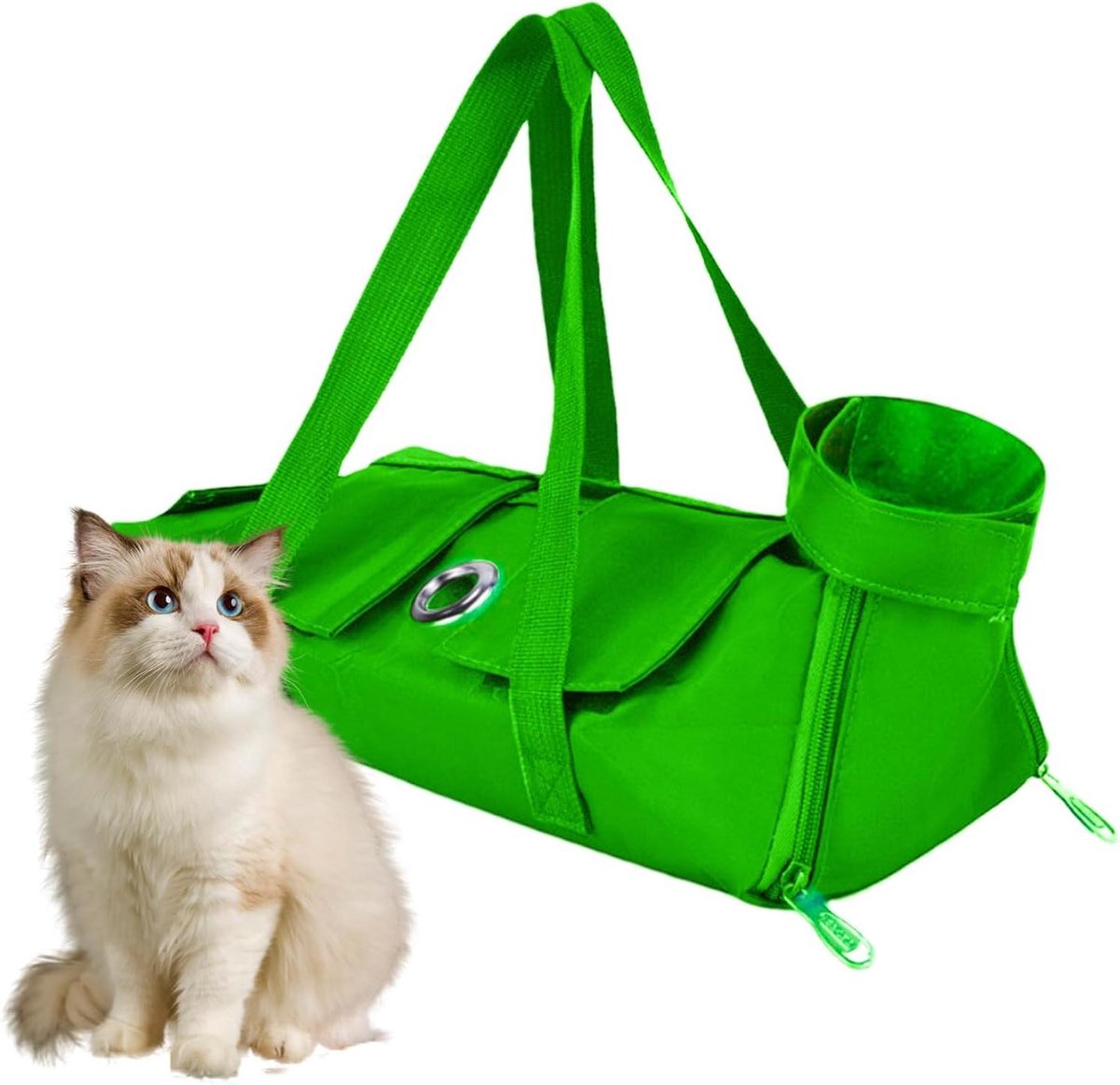 Reistas Kat - Draagtas Dier - Dieren Vervoer - Ruim Ademend - 42x25cm - Groen