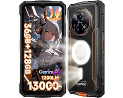 DOOGEE Fire 5 Ultra Robuuste Smartphone - 36GB RAM 256GB ROM - Gemini AI - 13000 mAh - IP68/IP69K Outdoor telefoon - 6,6 inch 90 Hz - Android 16 - NFC GPS - Oranje