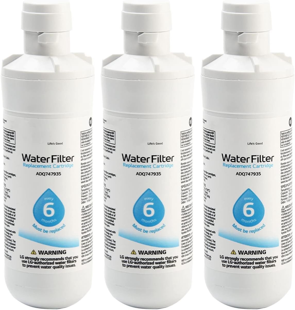 Vervangbare waterfilter voor koelkast, geschikt voor Kenmore 9980 - 3 stuks, verbeterde waterkwaliteit en smaak