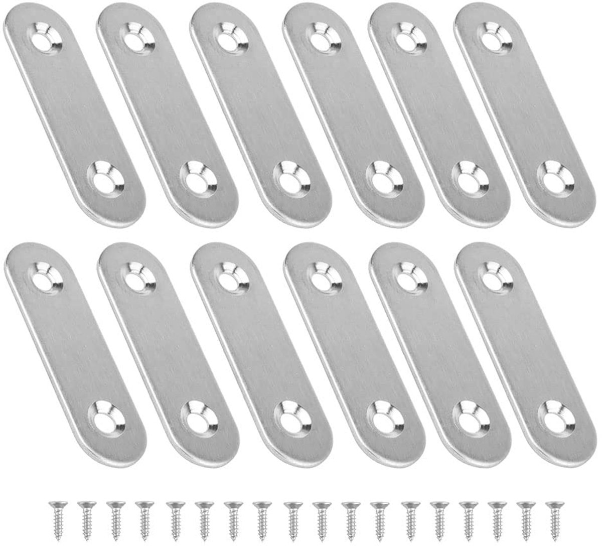 15 Stks Platte Beugel Rvs Platte Rechte Brace Beugels Platte Bevestigingsbeugels Beugel Connector Platen Voor - ShopVlot