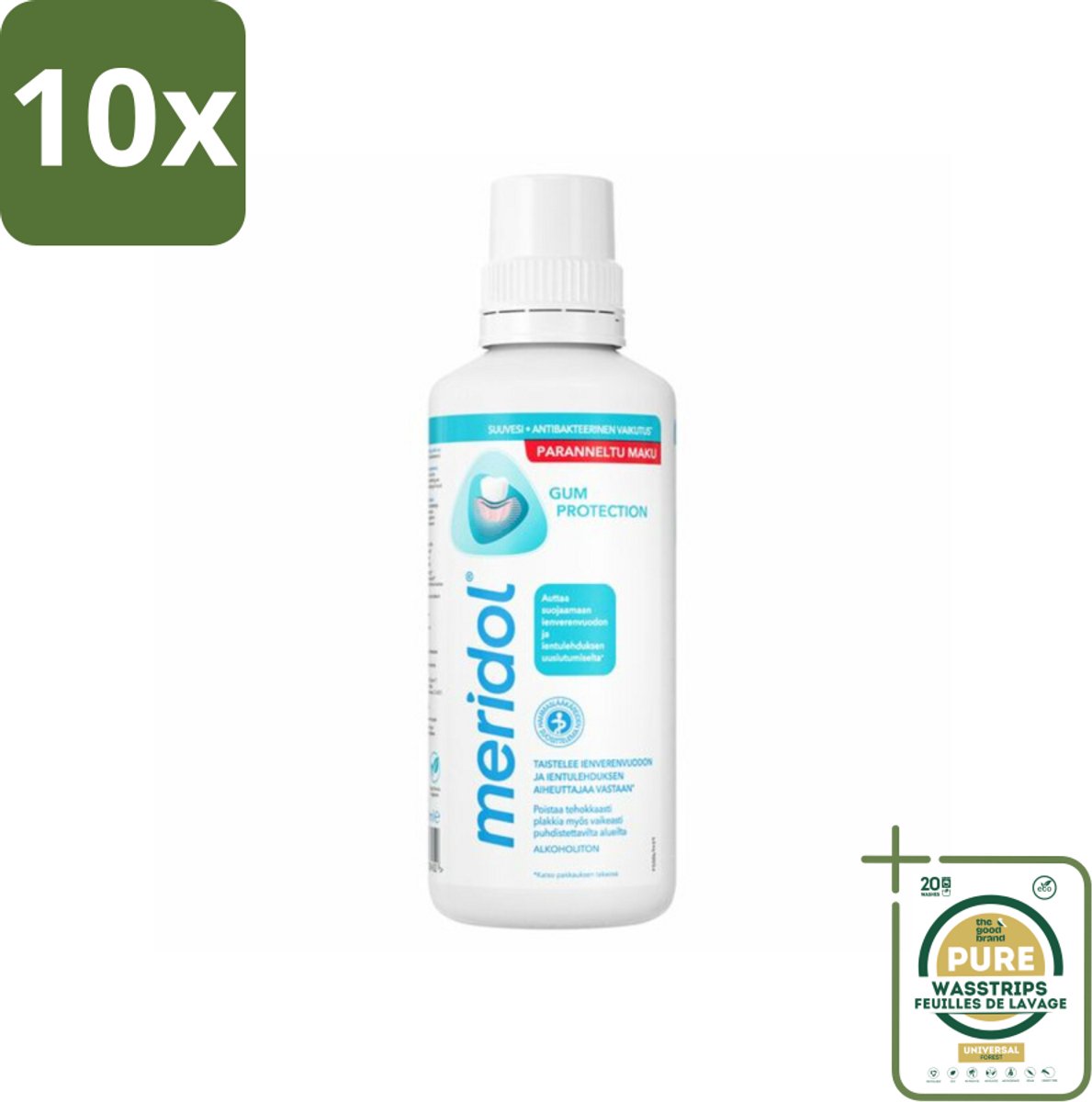 10 x Meridol Mondspoeling Tandvleesbescherming 400 ml - Grootverpakking - Mondspoeling - Tandvleesbescherming - Tandvleesverzorging - Mondhygiëne - Tandvleesproblemen