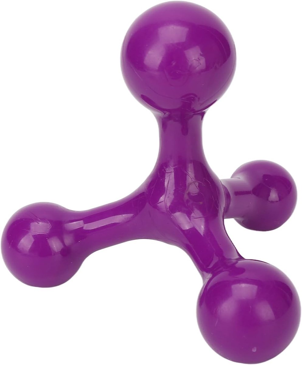 Diepe Rugmassage Tool met 4 Ballen voor Ontspanning van Nek en Benen - Paars Massageapparaat