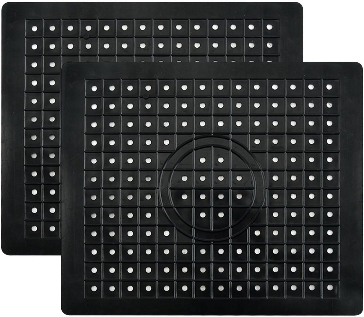 Elzusha - Sink Protection Mat - 2 Pack Rubber Eco-vriendelijk Aanpasbare Afvoerbescherming
