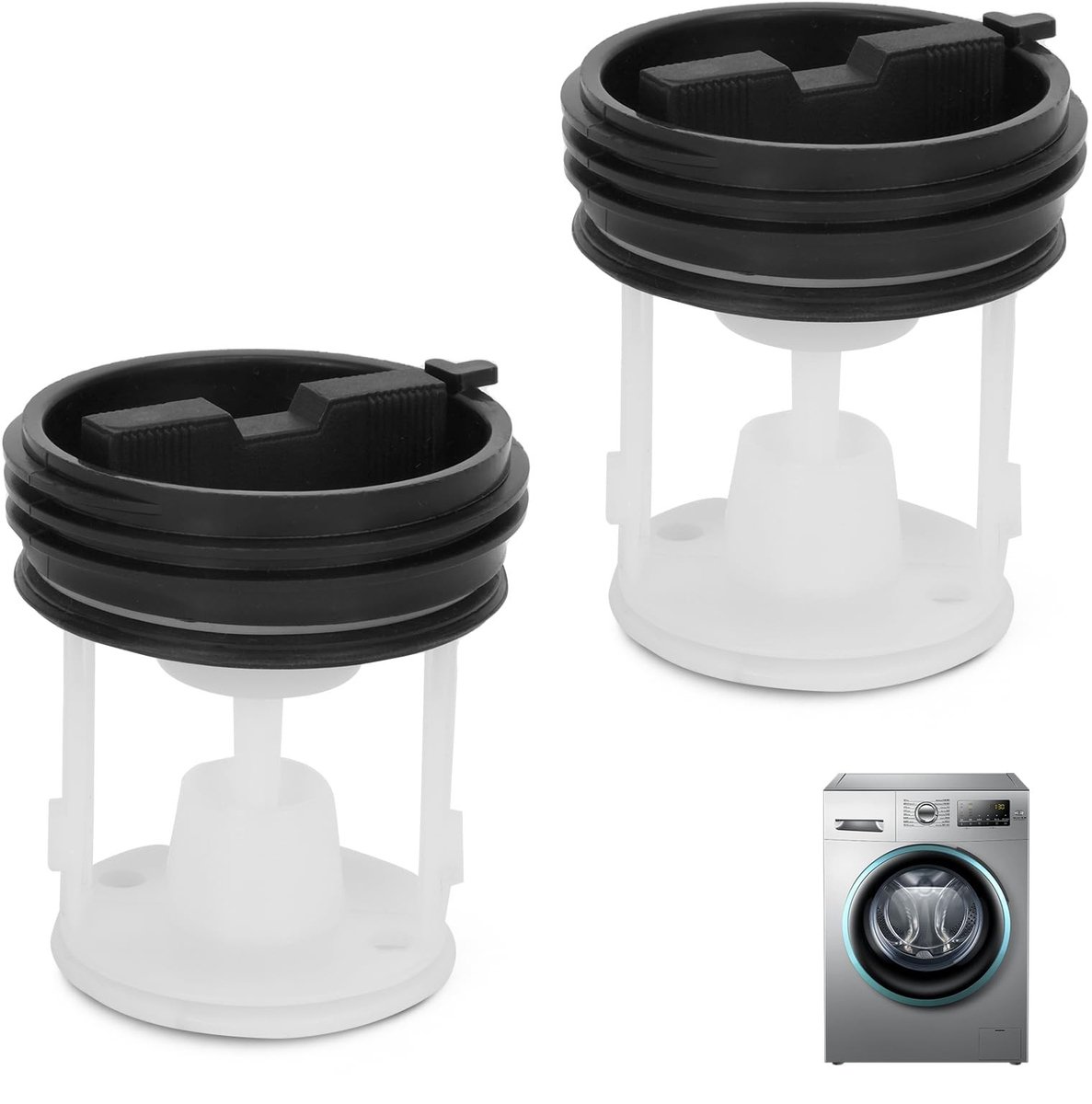 Elzusha - Vervangingsvleugelfilters voor Wasmachines, 2 Stuks