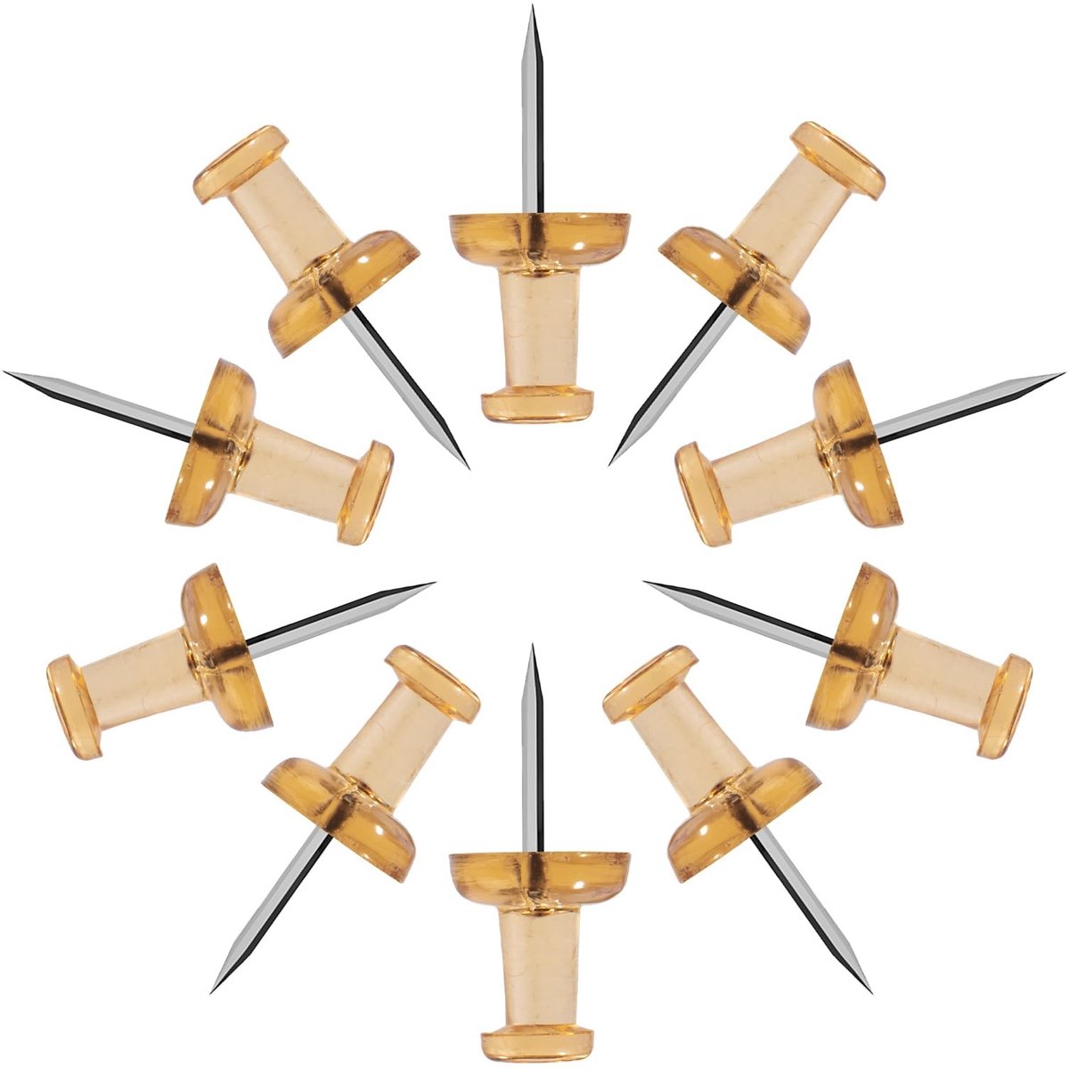 Elzusha - Transparante Kaki Pushpins - Set van 120 Stuks