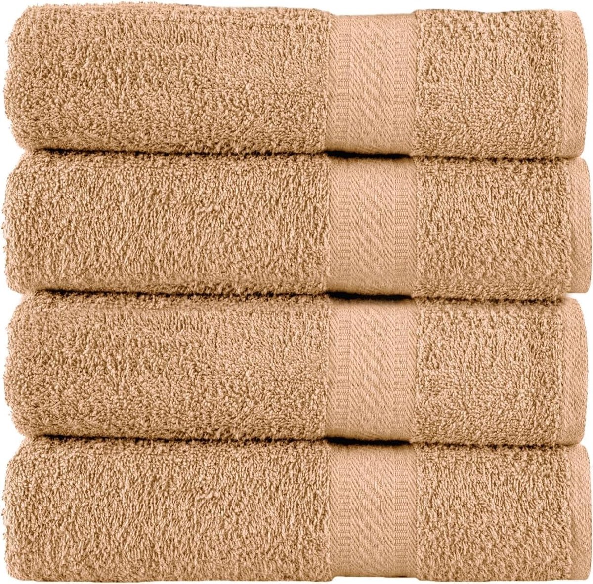 Elzusha - Set van 4 Luxe Badhanddoeken van 100% Katoen (70 x 140 cm)
