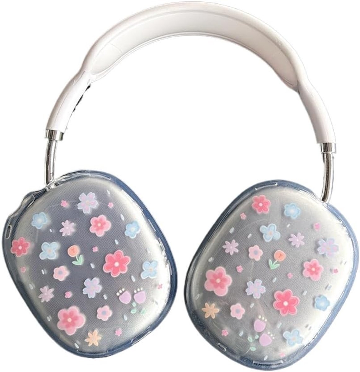 Schokbestendige Hoofdtelefoon Case met Bloemenpatroon voor Draadloze Bluetooth Headsets, Beschermende Hoes voor Airpods Max