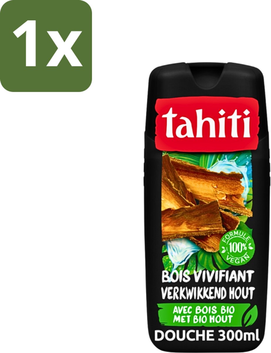 Tahiti - Douchegel - Verkwikkend Bio Hout - 100% Vegan - 300 ml - 1 stuk