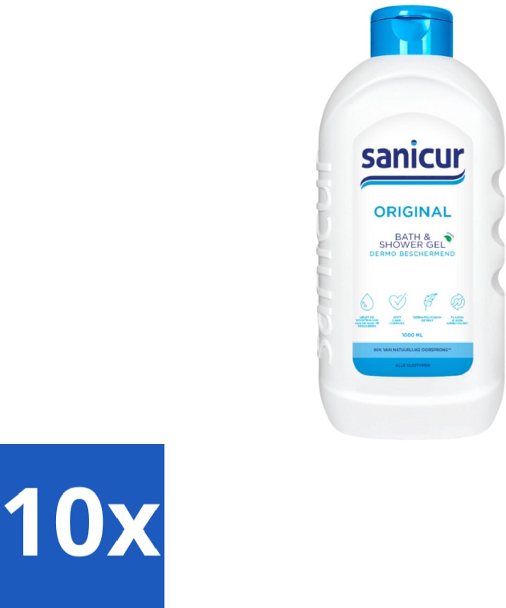 Sanicur – Bad & Douchegel – Original – 1000 ml - Bulkverpakking - 10 stuks