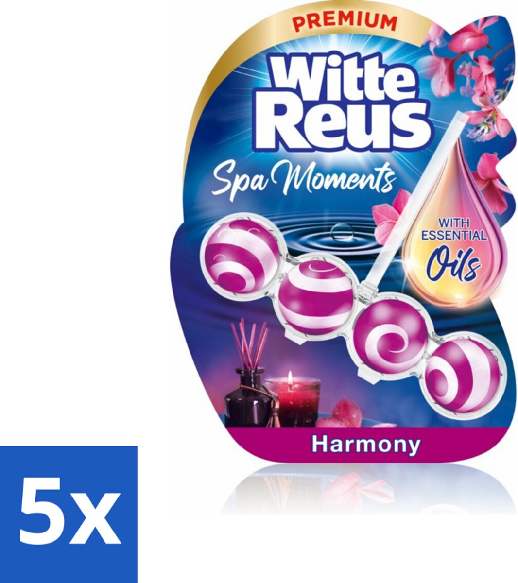 5 x Witte Reus - Wellness Scents Toiletblok - Harmony - 1 Toiletblok - Toiletblok - Wellness Geur - Harmonie Geur - Toilet Reinigen - Anti-kalk