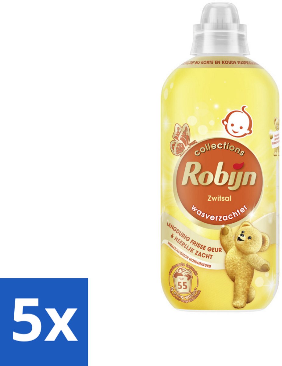 Robijn – Wasverzachter – Zwitsal – 1,1 L - Bulkverpakking - 5 stuks