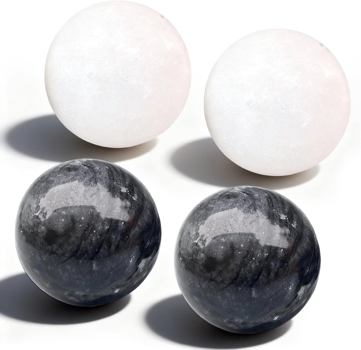Ontspannende Jade Massageballen voor Stressverlichting en Qi Gong Oefeningen - Set van 4 Geluidballen voor Handmassage