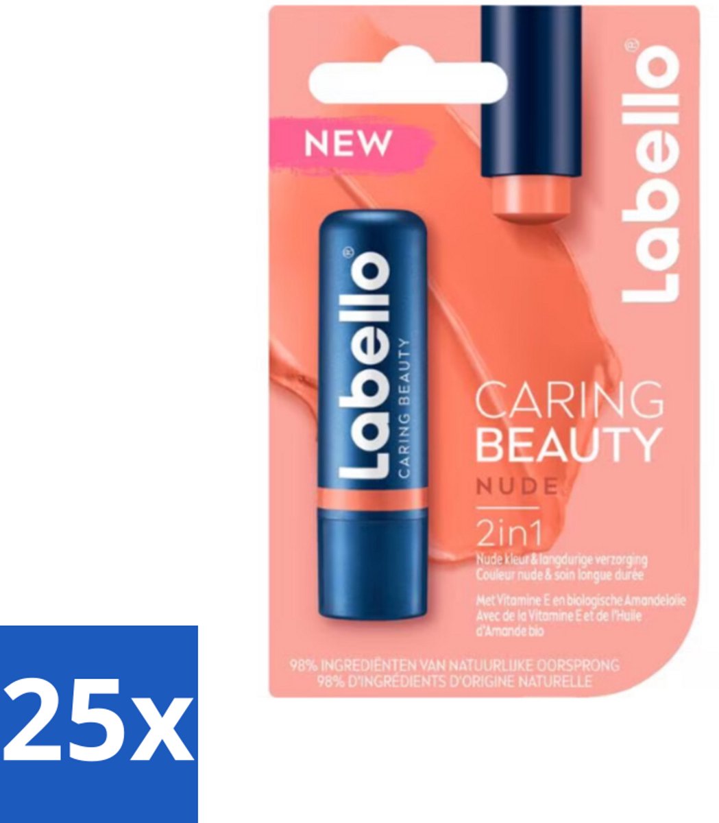 Labello – CLippenbalsem – aring Beauty Nude – 6 ml - Bulkverpakking - 25 stuks