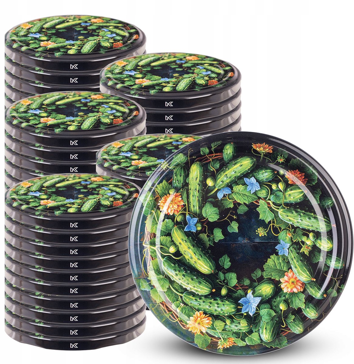 50x Deksels voor Potten FI82 - 6-Sluitingen - Twist-Off - Augurk Design