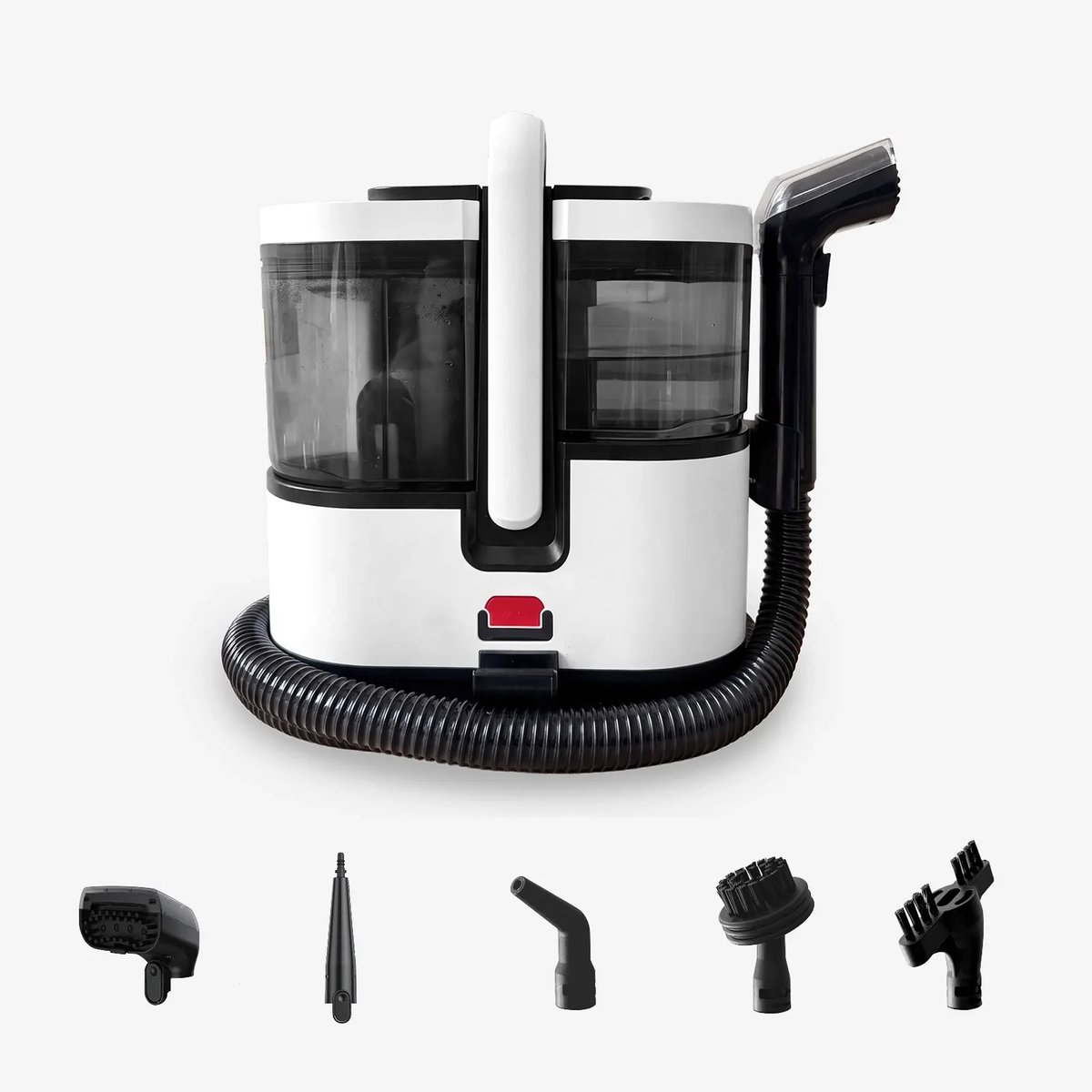 LuxeSteam PRO 6-in-1 Vlekkenreiniger & 100℃ Stoomreiniger – Vlekkenreiniger voor Bank, Vloer, Auto & Tapijt (Tapijtreiniger) – 4 Power Modes en 5 meegeleverde opzetstukken