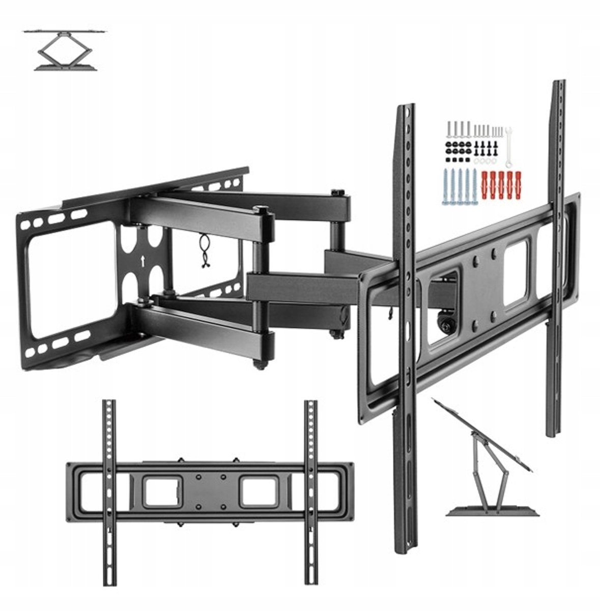 Draaibare TV Muurbeugel voor 75" TV's - Sterk & Verstelbaar