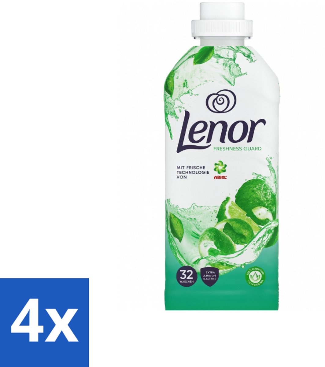 Lenor – Wasverzachter – Freshness Guard – 32 Wasbeurten – 800 ml - Voordeelverpakking - 4 stuks