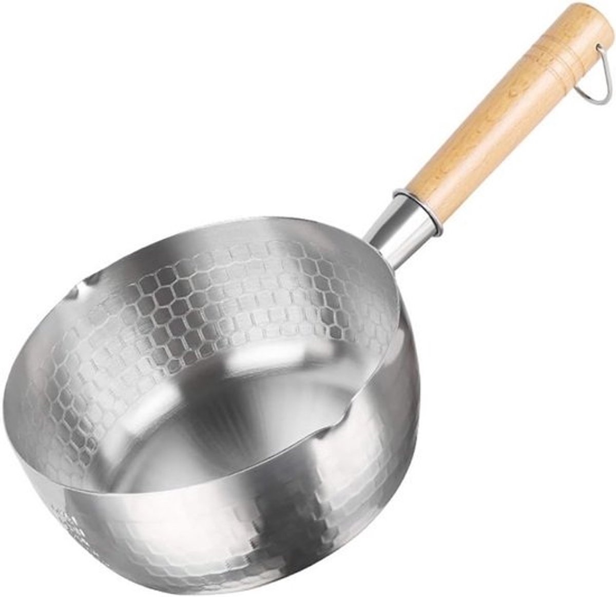 Multifunctionele Melkpan 16cm RVS met Houten Handvat