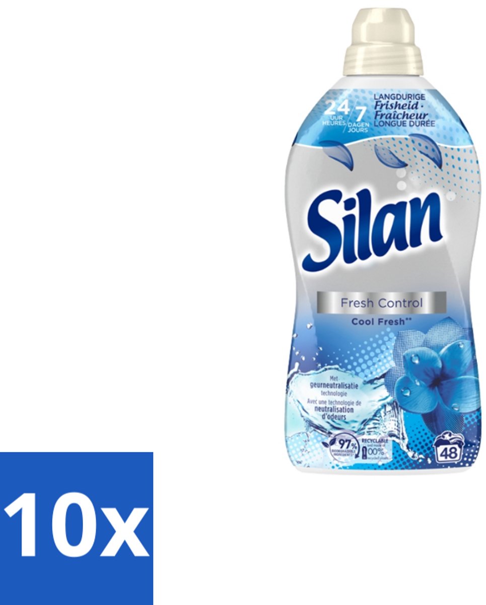 Silan – Wasverzachter – Fresh Control Cool Fresh – 1056 ml - Bulkverpakking - 10 stuks