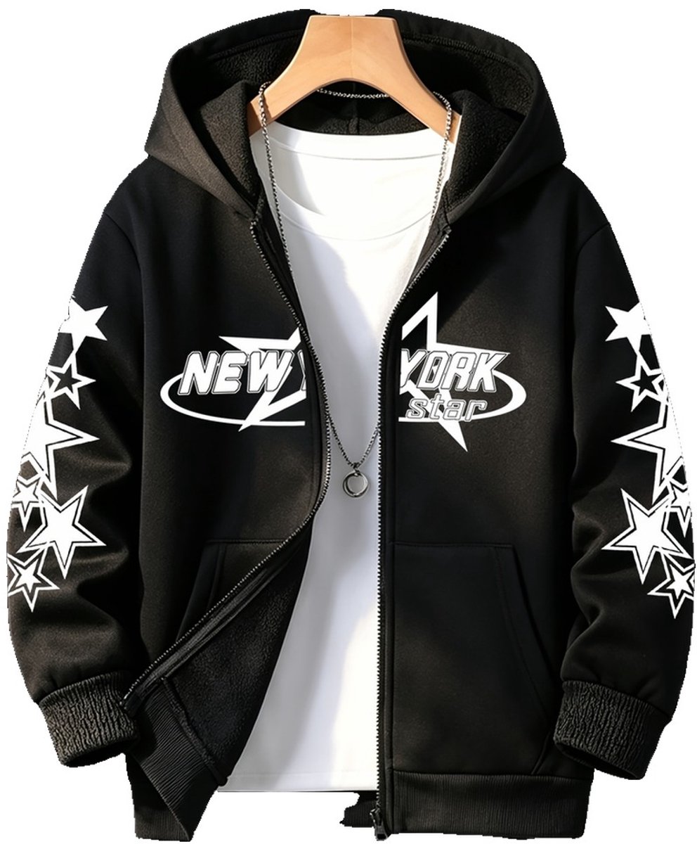 Currero Vest Jongens Met Rits Sweater Jongen Cardigan Gebreid Sweaters Hoodie Warme Trui Lange Mouw 13 Jaar Zwart