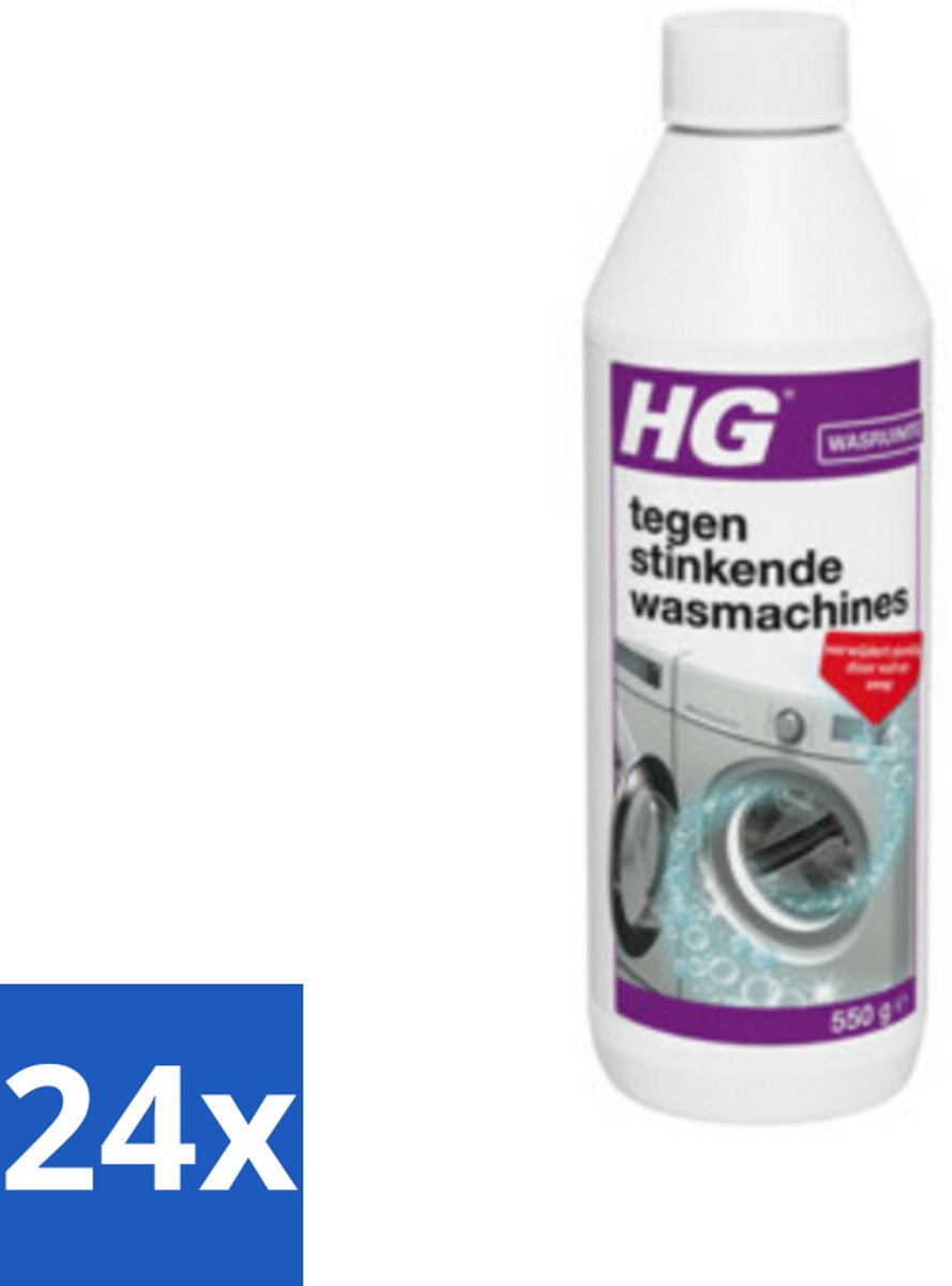 24 x HG Tegen Stinkende Wasmachines 550 gr - Wasmachine Reiniger - Wasmachine Schoonmaken - Wasmachine Geur - Wasmachine Stinkt - Wasmachine Onderhoud