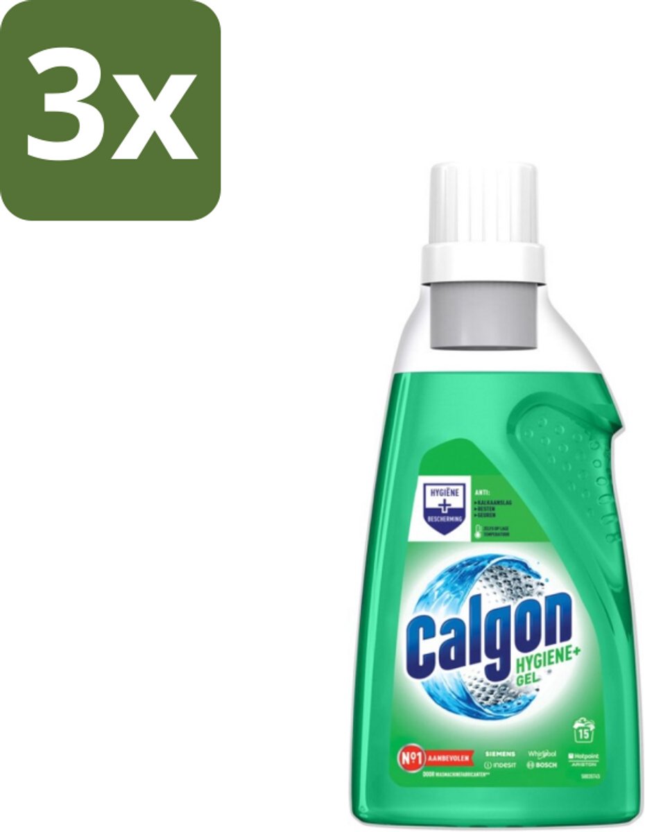 Calgon Hygiene+ Gel Wasmachine Reiniger en Anti Kalk 750 ml - Bulkverpakking - 3 stuks