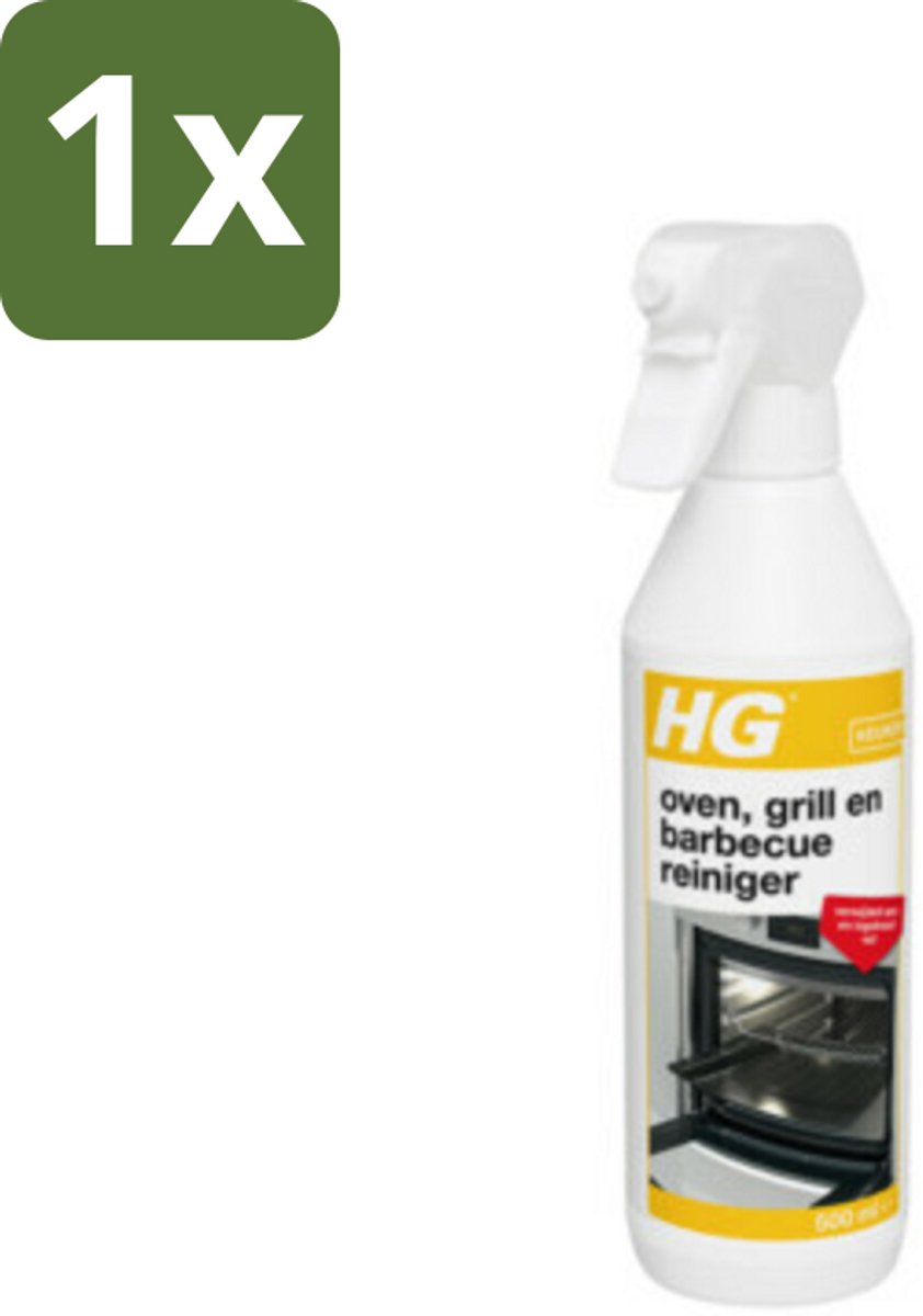 1 x HG Reiniger Oven - Grill & Barbecue 500 ml - Oven Reinigen - Grill Reinigen - Barbecuereiniger - Vet Verwijderen - Keuken Reinigen