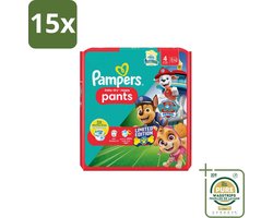 15 x Pampers – Luierbroekjes – Baby Dry Pants Paw Patrol Maat 4 – 25 Luiers - Grootverpakking - Baby Luier - Luierbroek - Droge Luier - Luier Voor Baby - Luier Met Paw Patrol