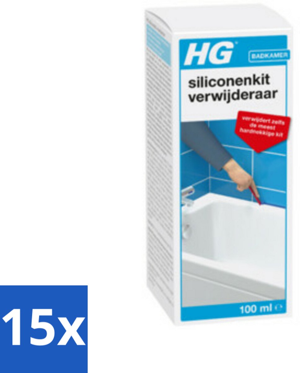 15 x HG Siliconenkit Verwijderaar 100 ml - Siliconenkit Verwijderaar - Kit Verwijderen - Kitresten Verwijderen - Siliconen Kit Verwijderen - Hardnekkige Kit Verwijderen