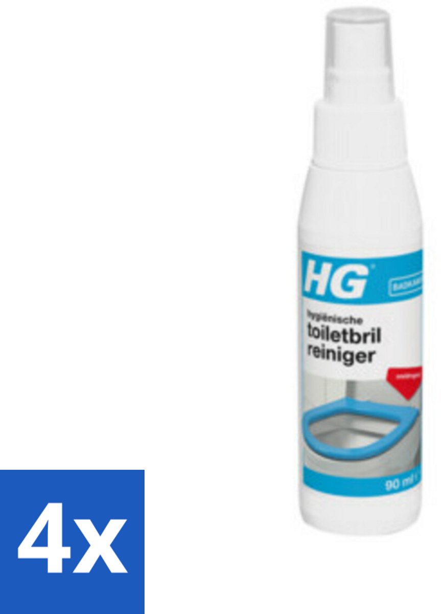 4 x HG Hygiënische Toiletbrilreiniger 100 ml - Toiletbrilreiniger - Toilet Schoonmaken - Snelle Reiniging - Hygiënische Reiniging - Badkamerschoonmaak