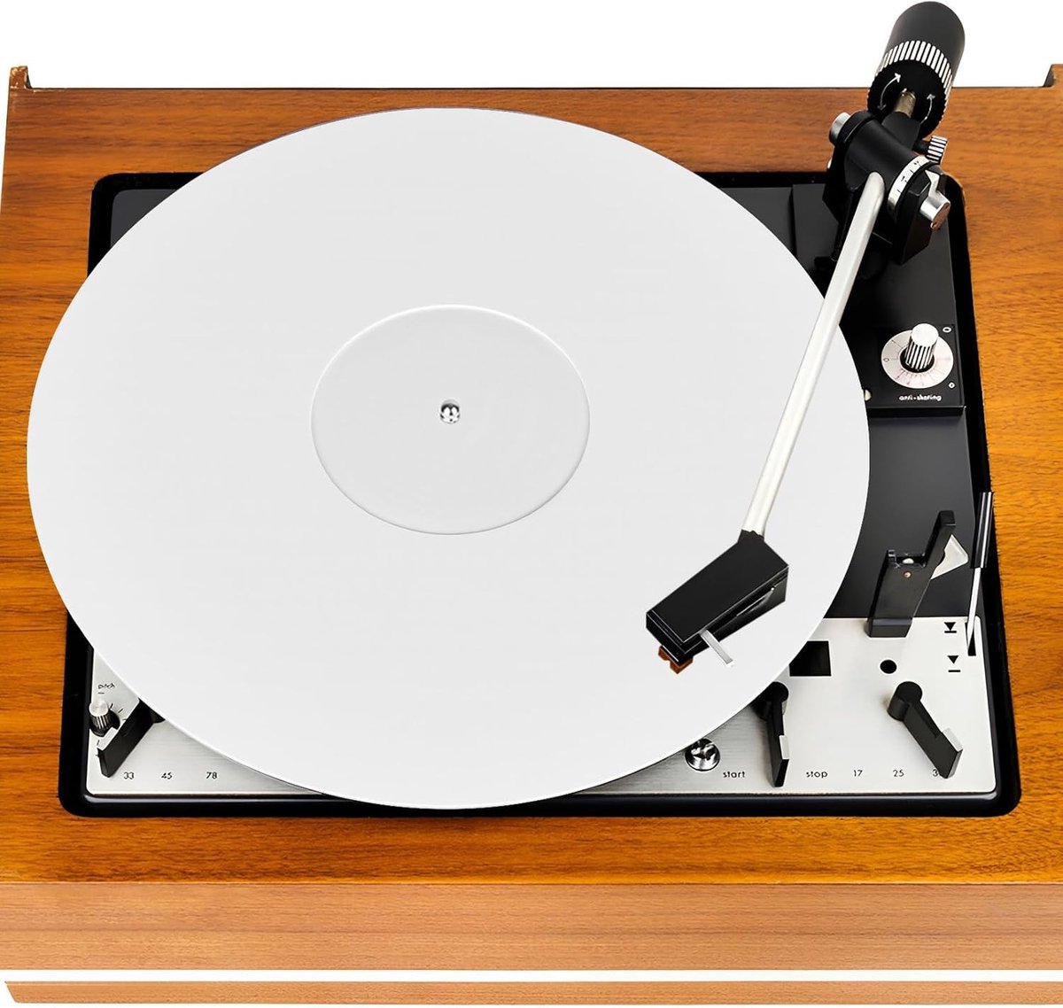 Acryl Platenmat voor Vinyl, Antistatische Slipmat voor Platenspeler, 12 Inch 3mm met 7mm Middenopening