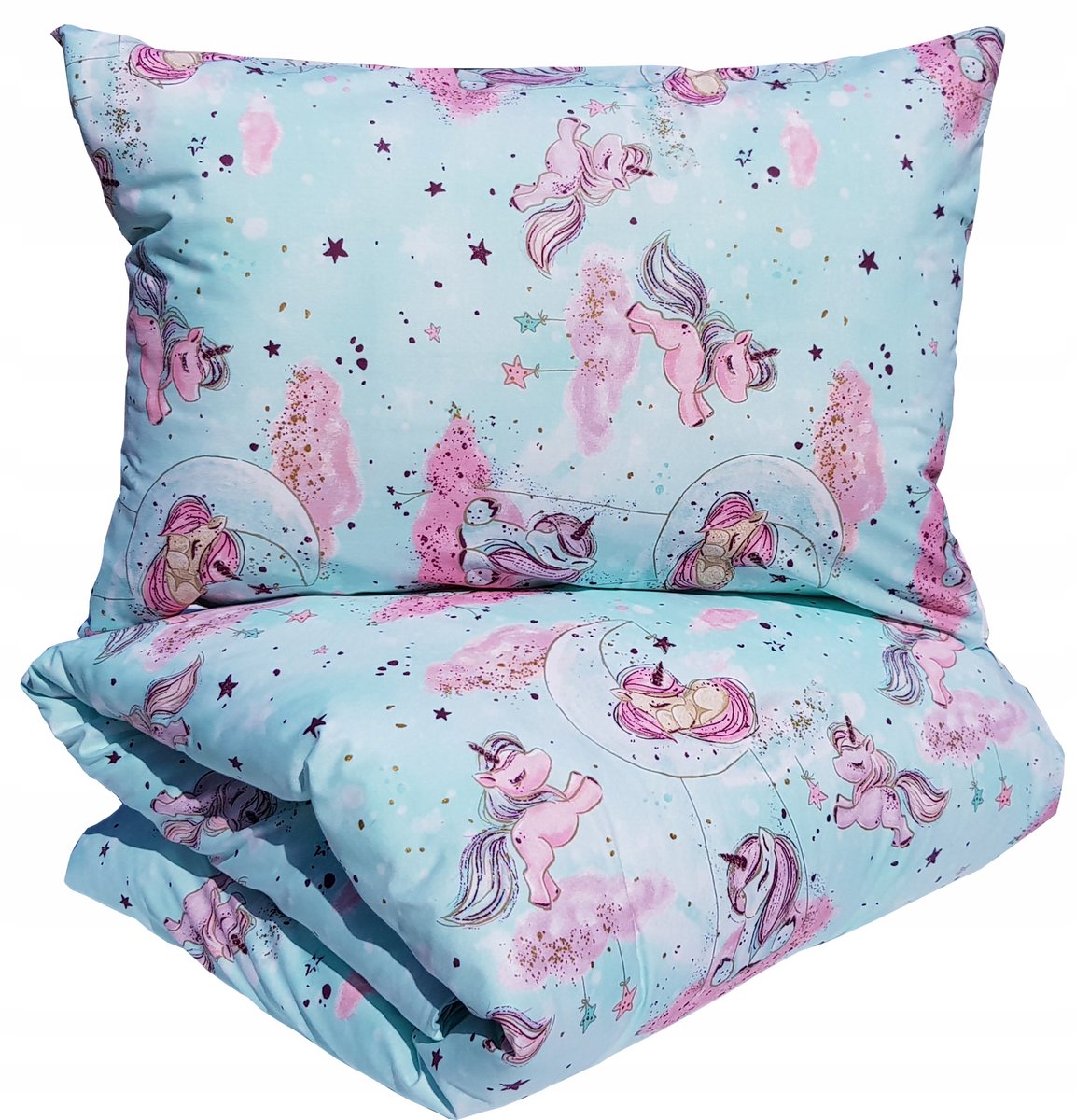 Kinderbeddengoed Eenhoorn Mint 100x135 Katoen